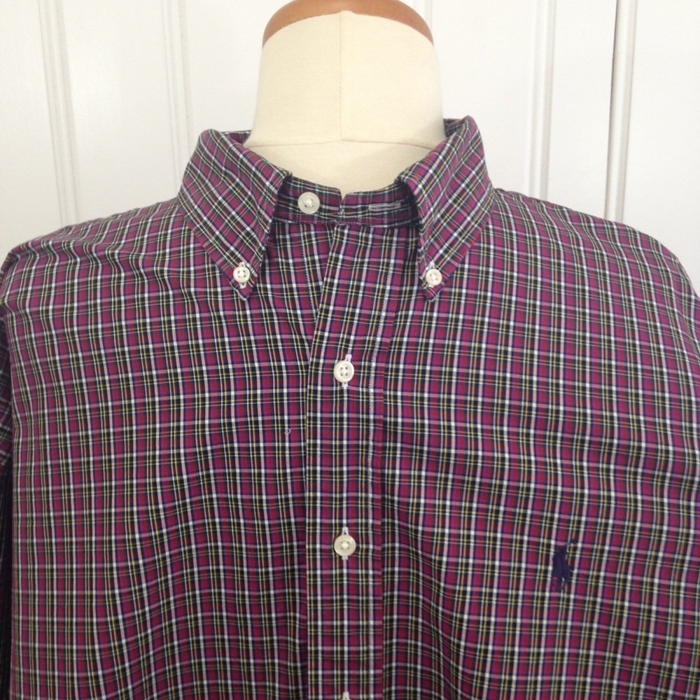 Ralph Lauren classic fit plaid mens shirt size xxl